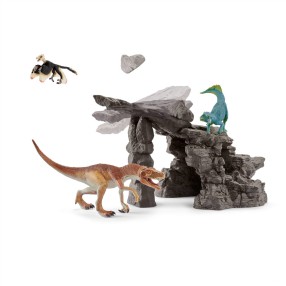 Schleich - Zestaw Dinozaurów z jaskinią 41461