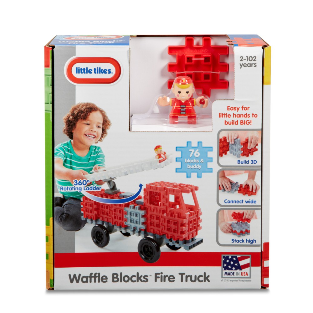 Little Tikes - Klocki Waffle - Zestaw Wóz strażacki 644481
