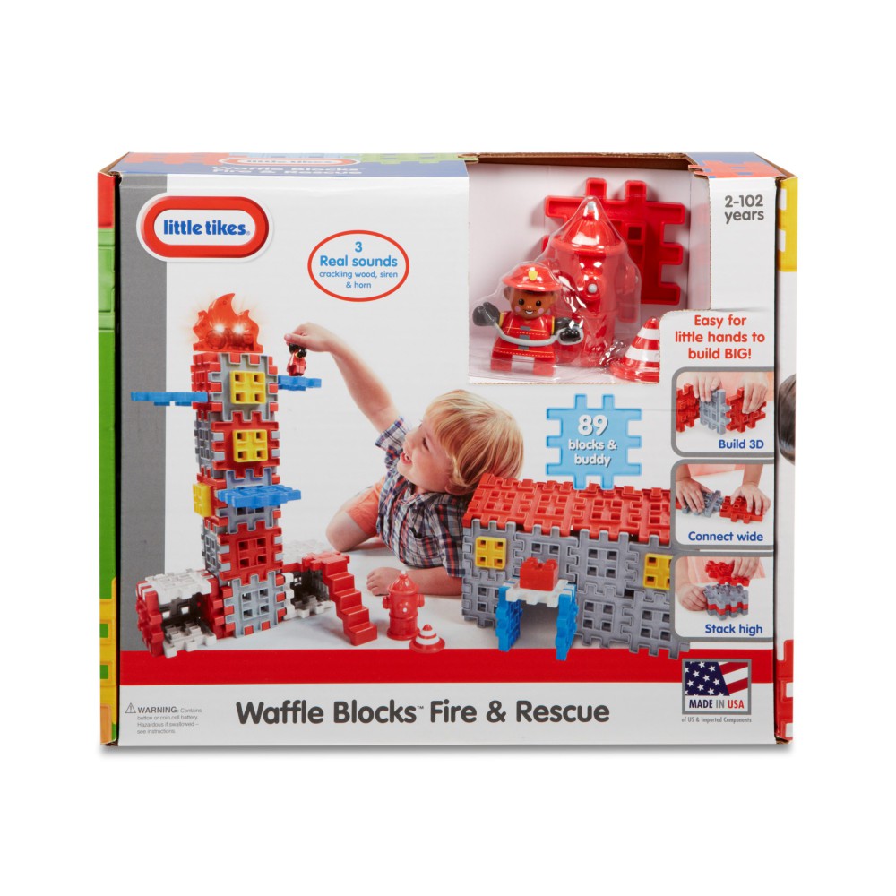 Little Tikes - Klocki Waffle - Zestaw Straż Pożarna 643149