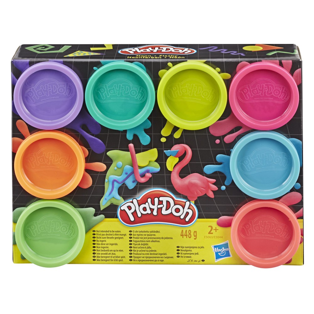Play-Doh - Ciastolina Tuby 8 Pak neonowych kolorów E5063