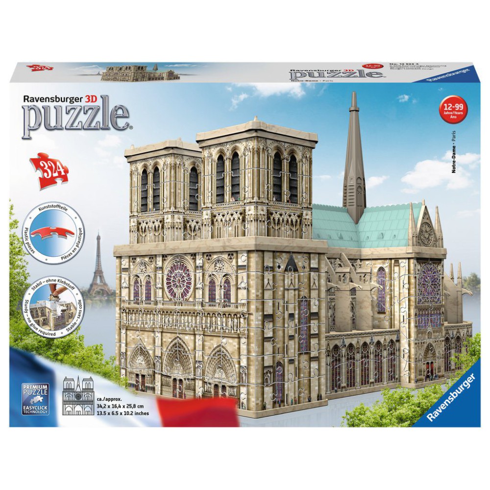 Ravensburger - Puzzle 3D Katedra Notre-Dame 324 elem. 125234