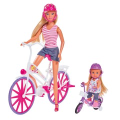Simba Steffi LOVE - Przejeżdżka na rowerze Lalka Steffi i Evi 5733045