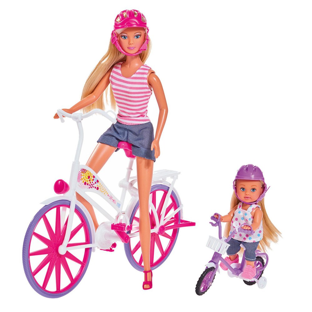 Simba Steffi LOVE - Przejeżdżka na rowerze Lalka Steffi i Evi 5733045