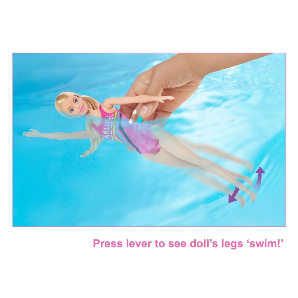 Barbie Dreamhouse Adventures - Zestaw Lalka Pływaczka z pieskiem GHK23