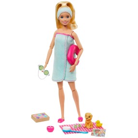 Barbie - Zestaw Relaks w SPA Lalka z pieskiem + Akcesoria GJG55