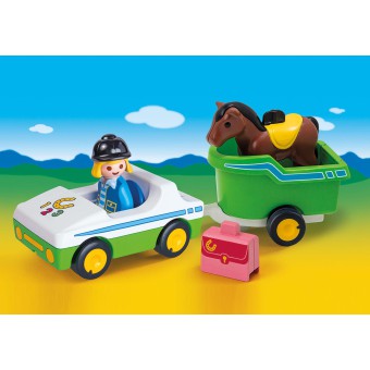 Playmobil - Samochód z przyczepą dla konia 70181