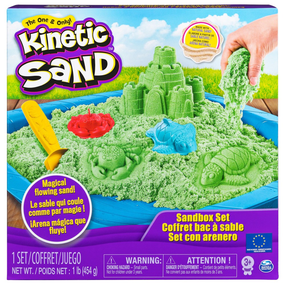 Kinetic Sand - Piasek kinetyczny Zamek Zestaw z piaskownicą zielony 454g 20106637