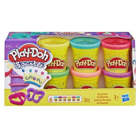 Play-Doh - Ciastolina Błyszczące tuby 6-Pak A5417