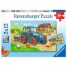 Ravensburger - Puzzle Ciężka Praca 2 x 12 elem. 076161