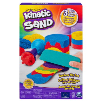 Kinetic Sand - Piasek kinetyczny Zestaw Tęczowych narzędzi 386g 6053691