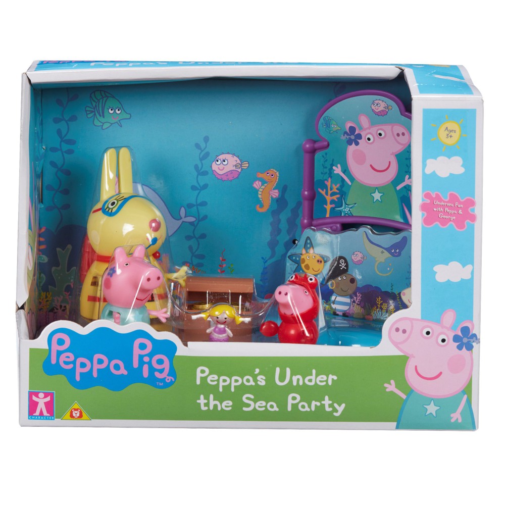 TM Toys Świnka Peppa - Zestaw Podwodny Świat 3 Figurki + Akcesoria 07172