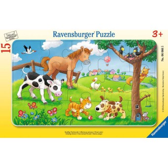 Ravensburger - Puzzle Miłośnicy słodkich zwierząt 15 elem. 060665