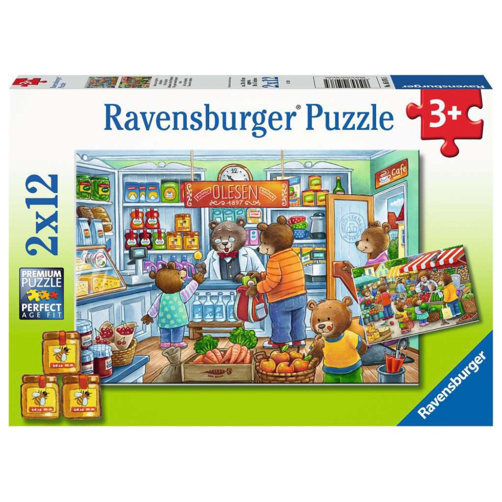 Ravensburger - Puzzle W supermarkecie 2 x 12 elem. 050765