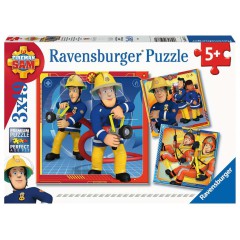 Ravensburger - Puzzle Strażak Sam na ratunek! 3x49 elem. 050772