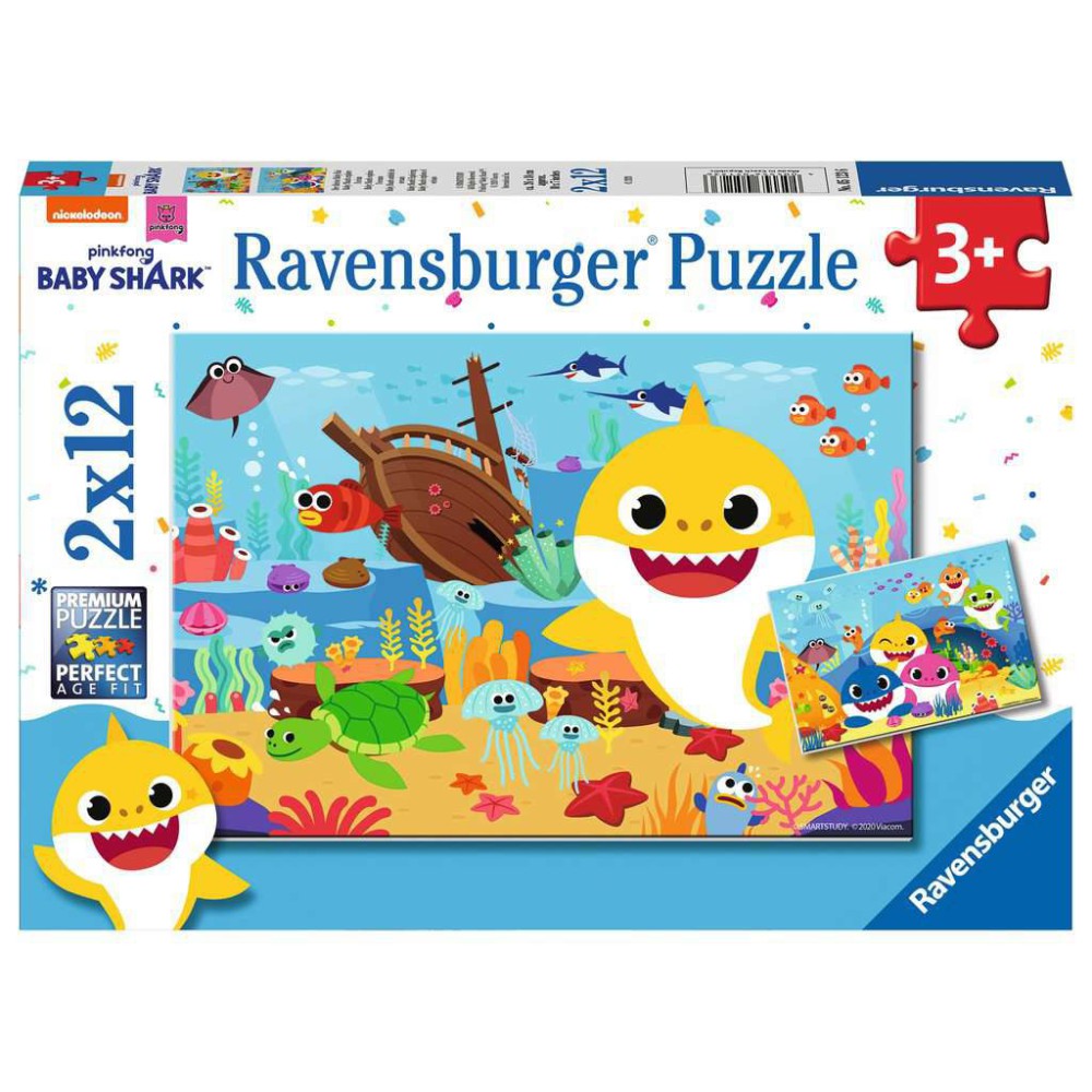 Ravensburger - Puzzle Baby Shark  2 x 12 elem. 051236