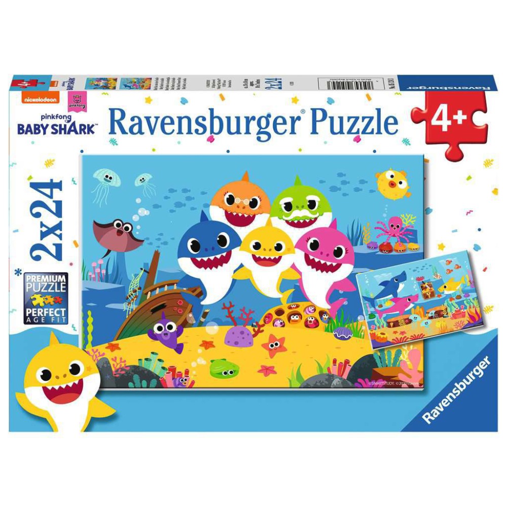 Ravensburger - Puzzle Baby shark 2x24 elem. 051243