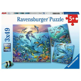 Ravensburger - Puzzle Podwodne życie 3x49 elem. 051496