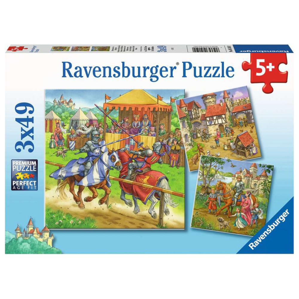 Ravensburger - Puzzle Rycerze 3x49 elem. 051502