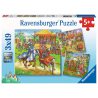 Ravensburger - Puzzle Rycerze 3x49 elem. 051502