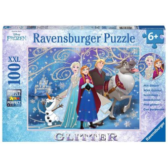 Ravensburger - Puzzle XXL Kraina Lodu Błyszczący śnieg 100 elem. 136100