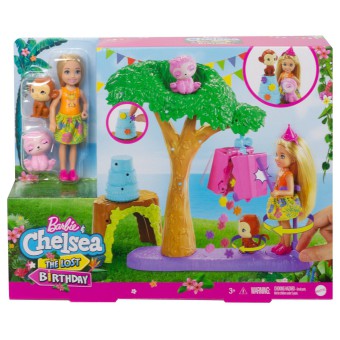Barbie Chelsea The Lost Birthday - Zestaw Urodziny z niespodzianką Lalka Chelsea + Akcesoria GTM84