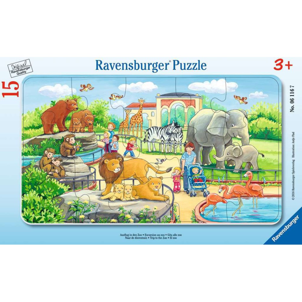 Ravensburger - Puzzle Wycieczka do zoo 15 elem. 061167