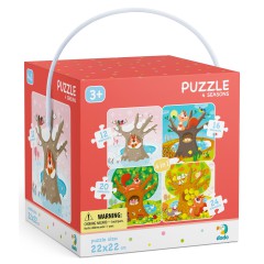 Dodo - Puzzle 4w1 Pory Roku 12-16-20-24 el. 300125