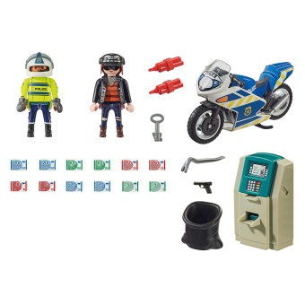 Playmobil - Policyjny motor: Pościg za przestępcą 70572