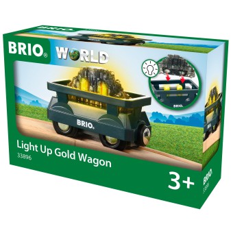 Brio Kolejka - Świecący wagon ze złotem 33896