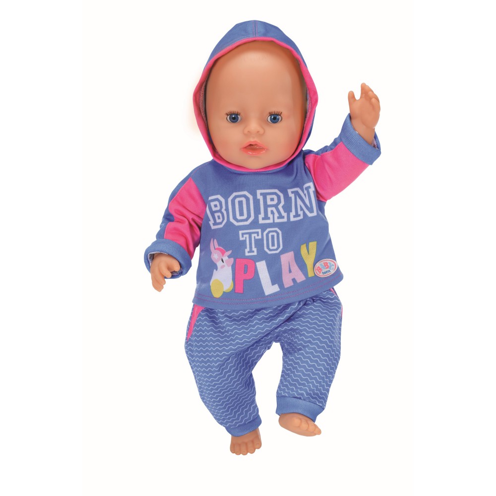 BABY born - Ubranko Dres do joggingu dla lalki 43 cm Niebieski 830109