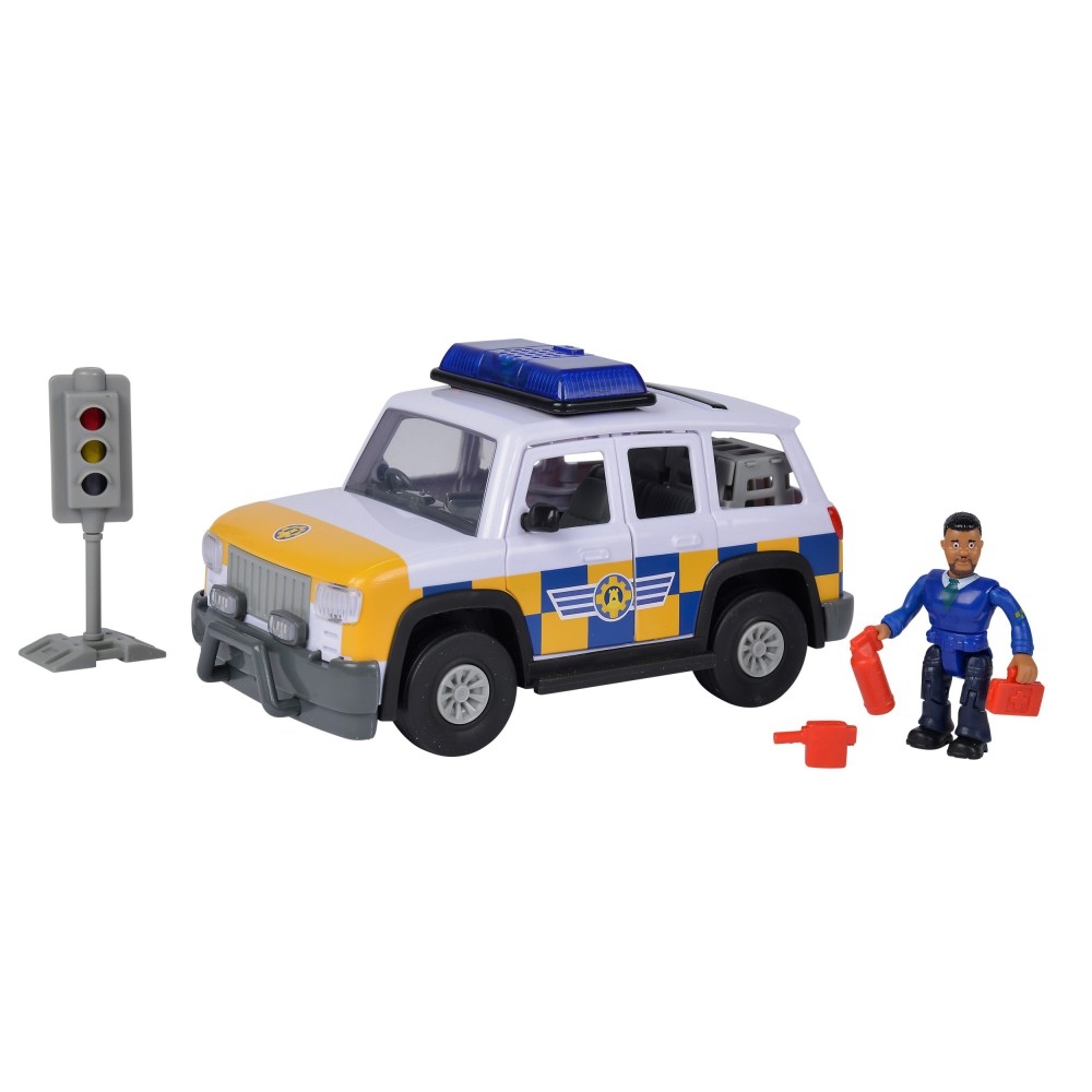 Simba - Strażak Sam Jeep policyjny z figurką Malcolm 9251096