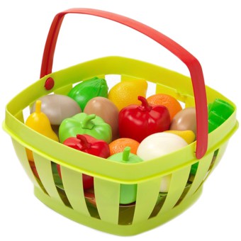Ecoiffier - Koszyk z warzywami i owocami Zielony 0966