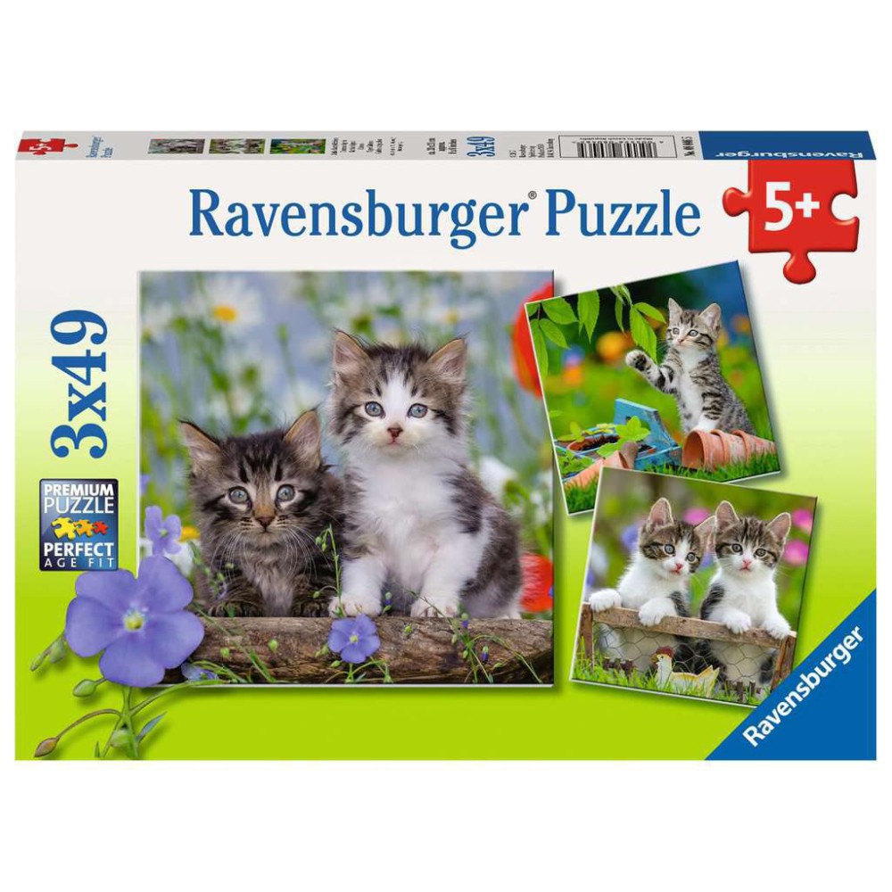 Ravensburger - Puzzle Kotki 3x49 elem. 080465