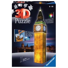 Ravensburger - Puzzle 3D Big Ben Nocą 125883