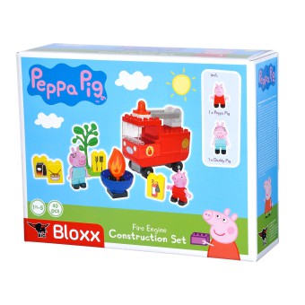 BIG Bloxx Świnka Peppa - Klocki Zestaw Wóz strażacki Świnki Peppy + 2 Figurki 57146
