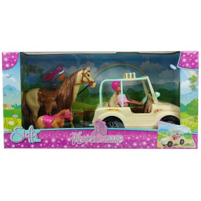 Simba Steffi LOVE - Lalka Steffi i Evi z koniem i kucykiem Konna przygoda 4663354
