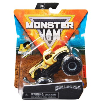 Spin Master Monster Jam - Superterenówka Bulldozer w skali 1:64 + Poprzeczka do Wheelie 20130581