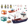 Playmobil - Duży kontenerowiec z łodzią służb celnych 70769