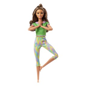 Barbie - Made to Move Lalka w zielonym ubranku GXF05