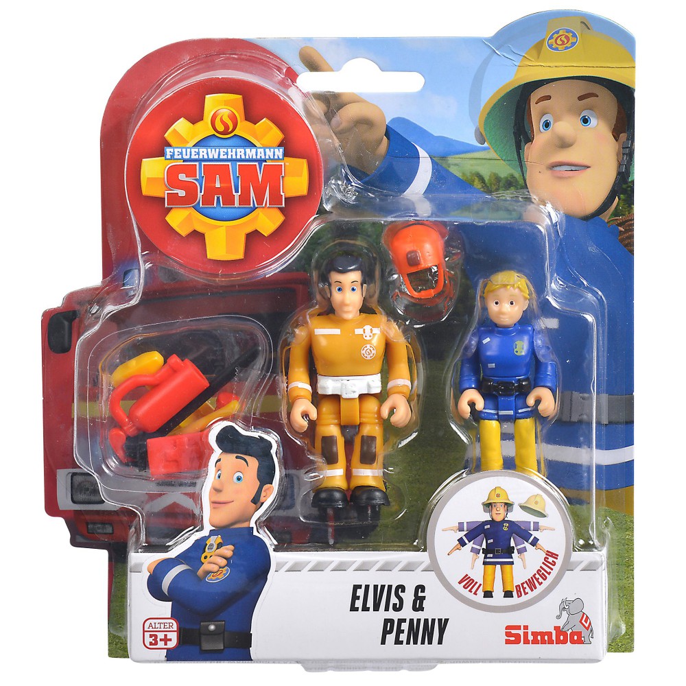 Simba - Strażak Sam 2 Figurki z akcesoriami Elvis i Penny 9251043 E