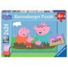 Ravensburger - Puzzle Świnka Peppa. Zabawa w błocie 2 x 24 elem. 090822