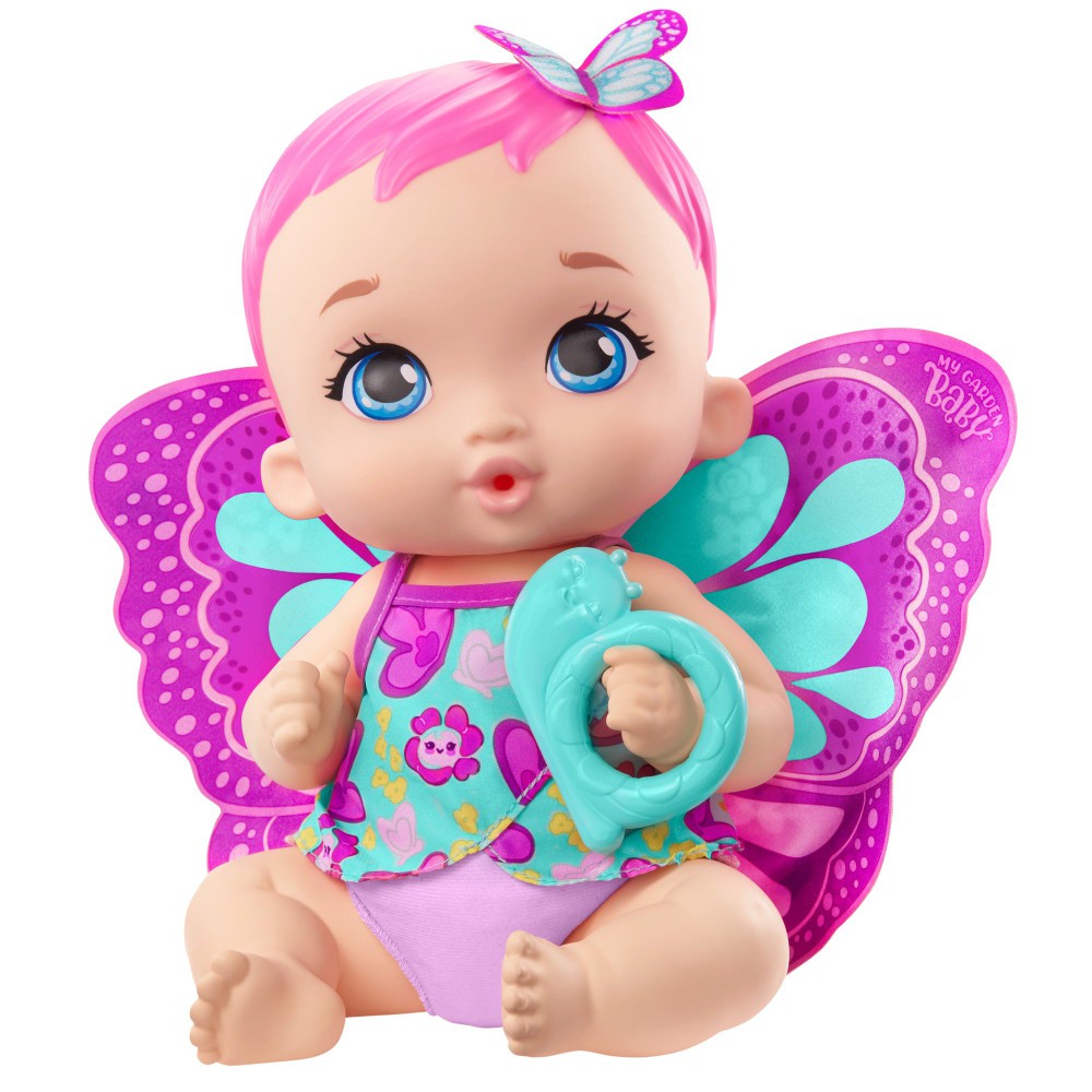 My Garden Baby - Lalka Bobasek Motylek Karmienie i przewijanie Różowa GYP10