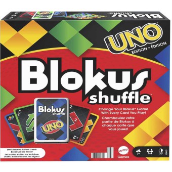 Greengrocer optional corruption Mattel - Gra Blokus Shuffle z kartami Edycja UNO GXV91