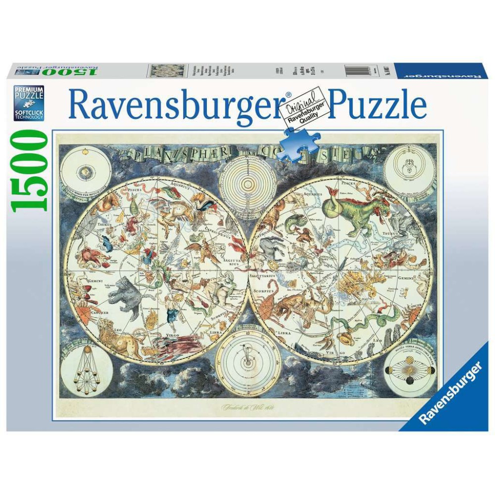 Ravensburger - Puzzle Mapa z fantastycznymi zwierzętami 1500 elem. 160037