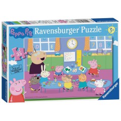 Ravensburger - Puzzle Świnka Peppa i cała klasa 35 elem. 086276