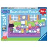 Ravensburger - Puzzle Świnka Peppa i cała klasa 2 x 24 elem. 090990