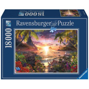 Ravensburger - Puzzle Rajski zachód słońca 18000 elem. 178247