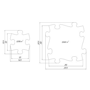 Muffik - Mata puzzle podłogowe sensoryczne 16 el. 115993