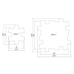 Muffik - Mata puzzle podłogowe sensoryczne 16 el. 115993