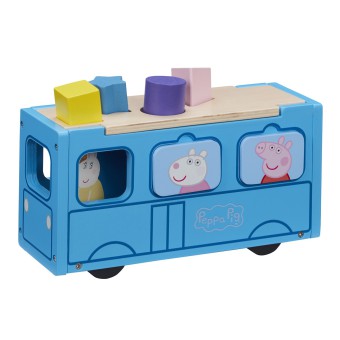 Świnka Peppa - Drewniany autobus Sorter z figurką 07222